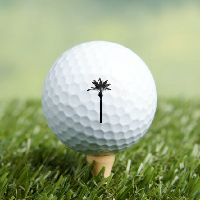 Palm Tree Silhouette Küstenreise West Coast Fun Golfball (Insitu T-Shirt)
