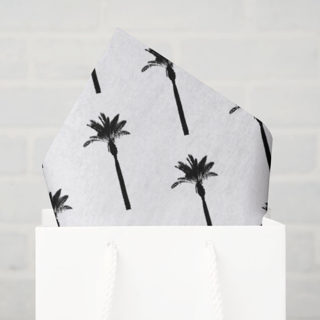 Palm Tree Silhouette Küstenwüste tropisch Seidenpapier (Geschenktüte)