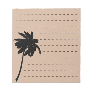 Palm Tree Silhouette mit benutzerdefinierter Farbb Notizblock