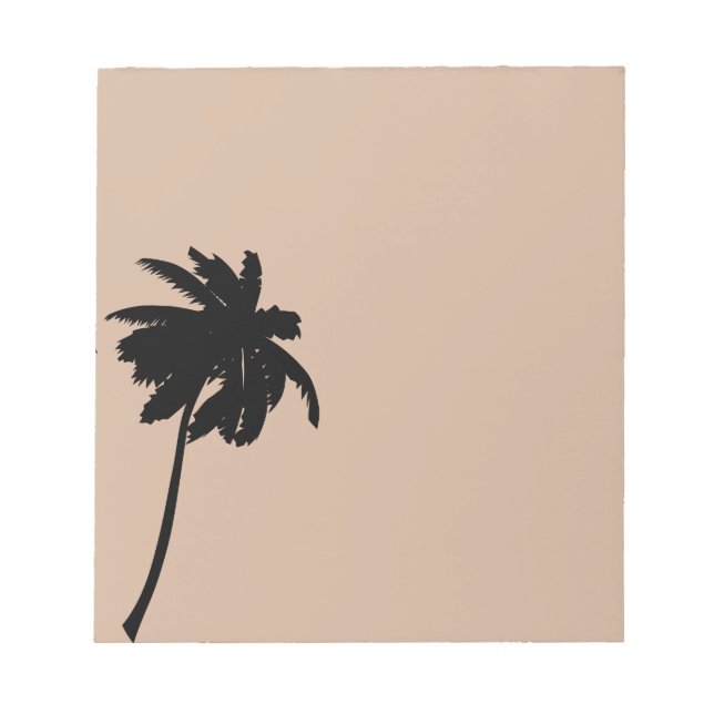 Palm Tree Silhouette Notizblock (Vorderseite)