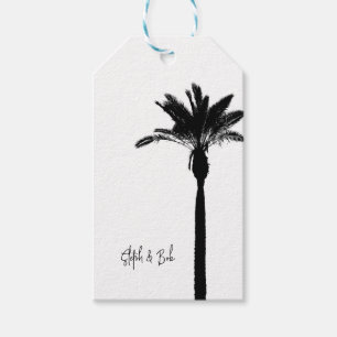 Palm Tree Silhouette Travel Coastal NAMES Chic Geschenkanhänger