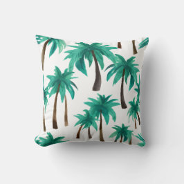 Palm Tree Simple Modern Watercolor Kissen