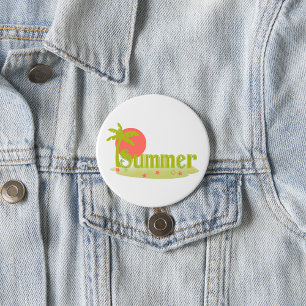 Palm Tree Sommer mit Sonne und Strand Button