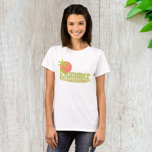 Palm Tree Sommer mit Sonne und Strand T-Shirt