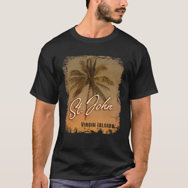 PALM TREE St. John Jungfrau Islands T-Shirt (Vorderseite)