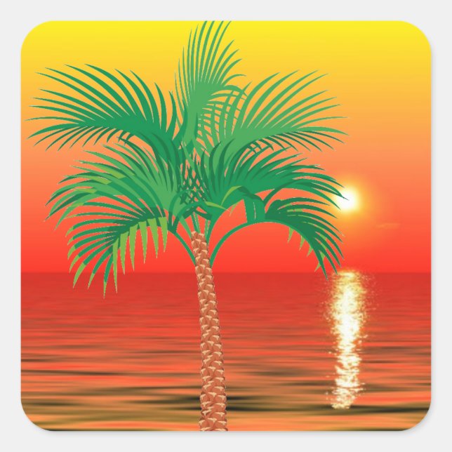 Palm Tree Sticker (Vorderseite)