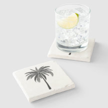 Palm Tree Stone Untersetzer