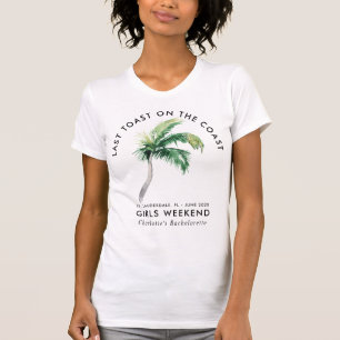 Palm Tree Strand Mädchen-Wochenende Junggesellinne T-Shirt