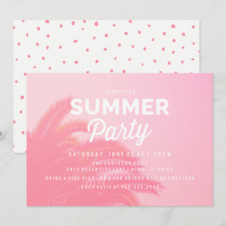 Palm Tree Summer Party Einladungen