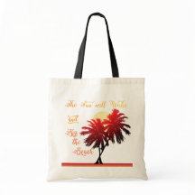 Palm Tree Sun Wecke und küsst den Strand