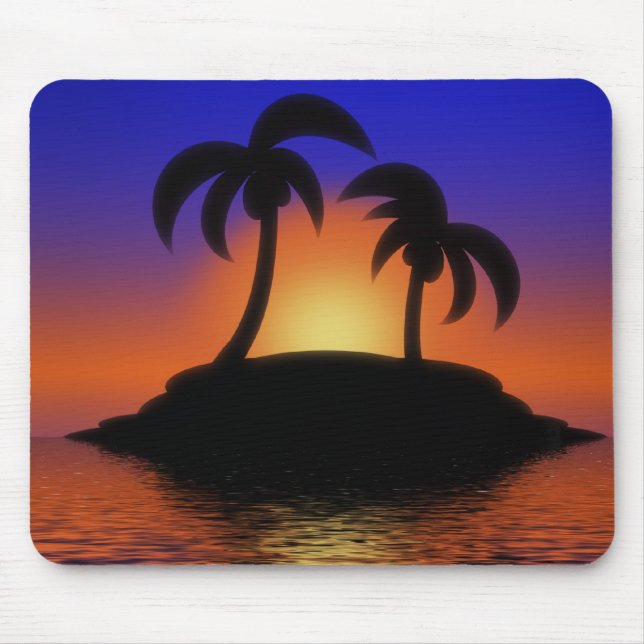 Palm Tree Sunrise Mousepad (Vorne)