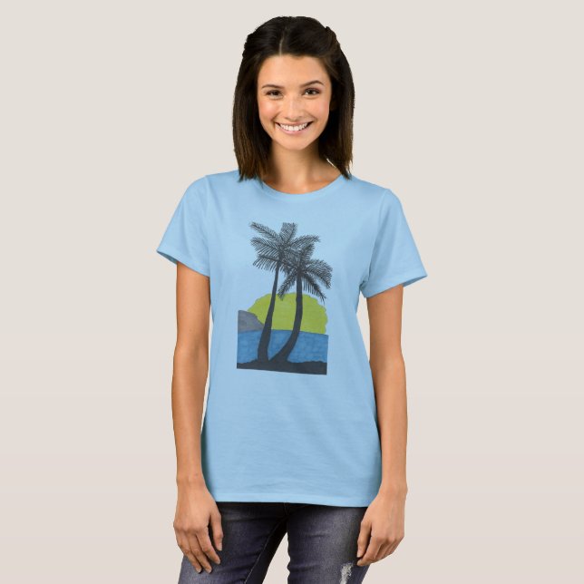 Palm Tree Sunrise Tshirt (Vorne ganz)