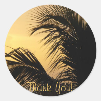 Palm Tree Sunset Danke, dass ihr Aufkleber