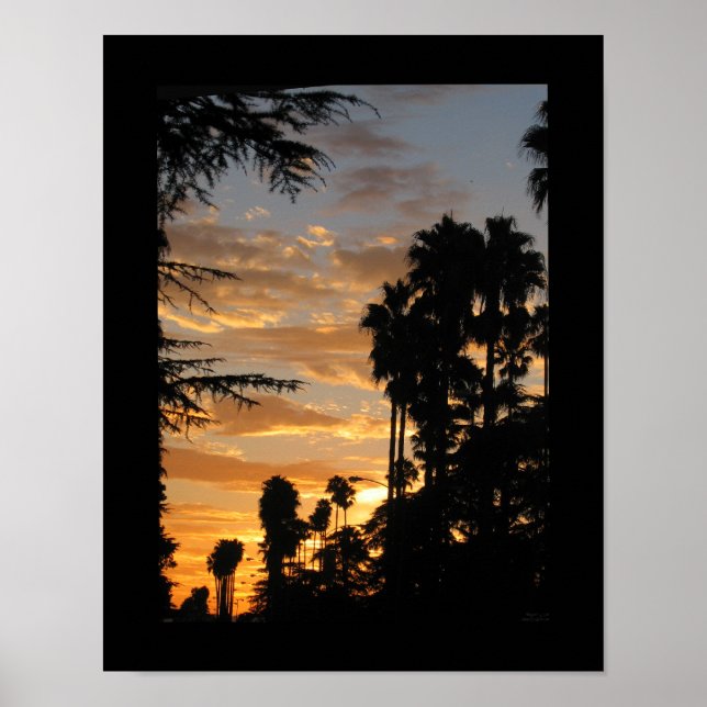 Palm Tree Sunset Los Angeles 11x14 Poster (Vorne)
