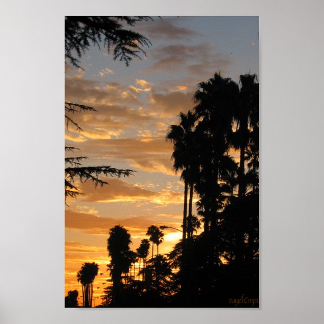 Palm Tree Sunset Los Angeles Poster (Vorne)