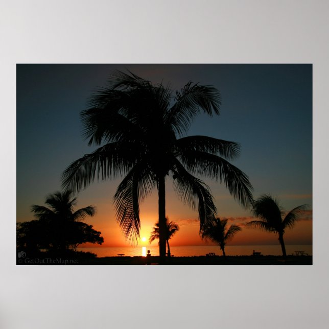 Palm Tree Sunset Poster (Vorne)