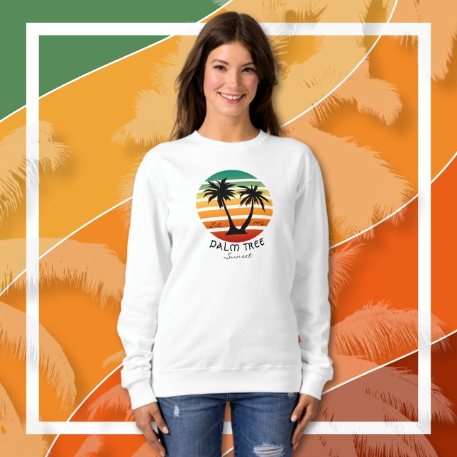Palm Tree Sunset Sweatshirt (Palm Tree Sunset Sweatshirt)