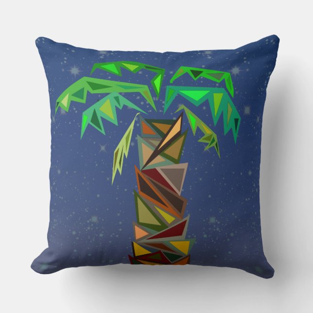 Palm Tree Throw Kissen (Vorderseite)