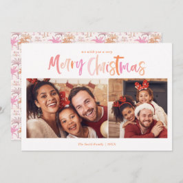 Palm Tree Tropical Christmas Foto Feiertagskarte