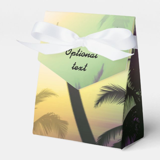 Palm Tree Tropical Heat Beach Gastgeschenk Box Geschenkschachtel (Vorderseite)