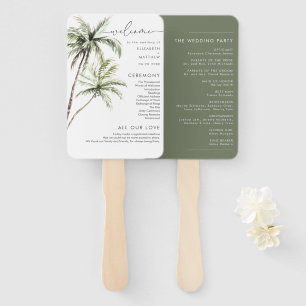 Palm Tree Tropical Minimale Hochzeit Fächer