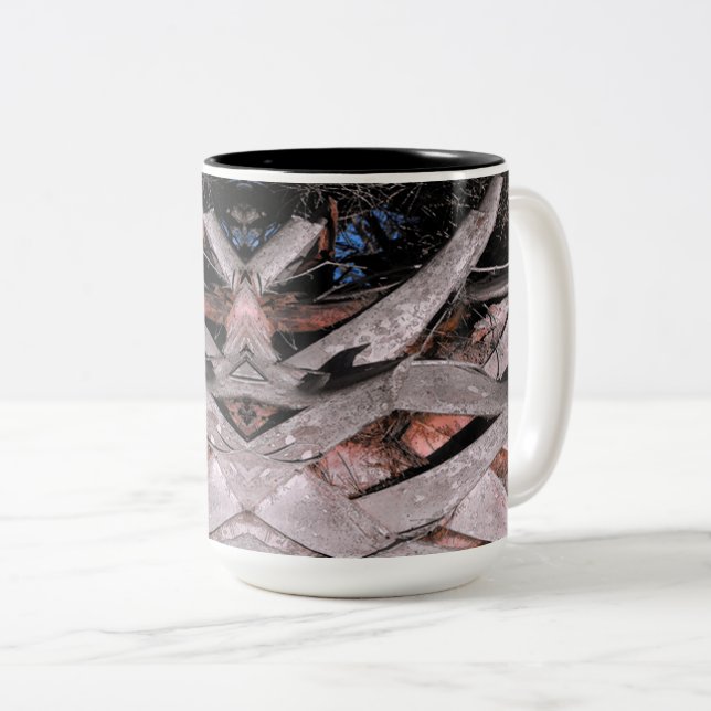 Palm Tree Trunk Zweifarbige Tasse (VorderseiteRechts)
