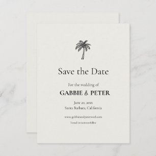 Palm Tree Typografy Clean Elegant Save the Date Einladung
