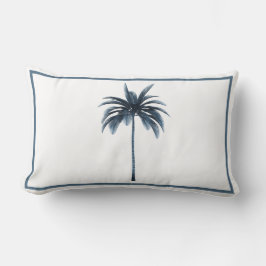 Palm Tree Vintag Blauer Rahmen Tropisches Elegante Lendenkissen