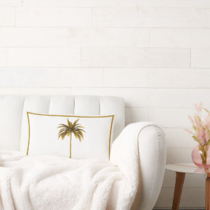 Palm Tree Vintag braun Rahmen tropisches Elegant Lendenkissen