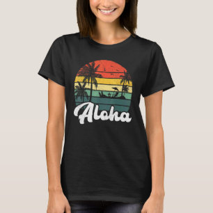 Palm Tree Vintag Retro Sommerurlaub Hawaii Alo T-Shirt