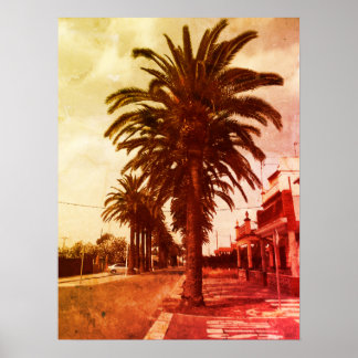 Palm Tree Vintag Style Poster