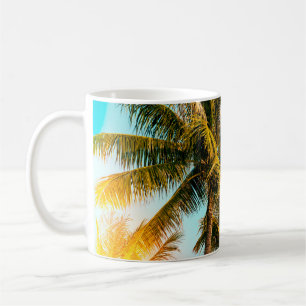 Palm Tree - Vintage Stilbilder und Blitz Kaffeetasse