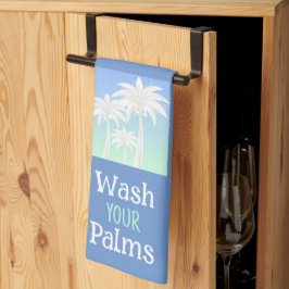 Palm Tree Wash Ihre Palms Beach Island Blue Ombre Geschirrtuch