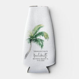Palm Tree Wasserfarbe Personalisiert Bachelorette Flaschenkühler