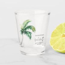 Palm Tree Wasserfarbe Personalisiert Bachelorette