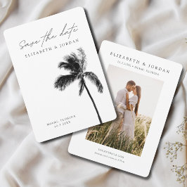 Palm Tree Wedding Thema Save the Date Minimalistis Einladung