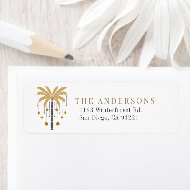 Palm Tree Weihnachtsfeiertag Rücksendeadresse Etik (Insitu)