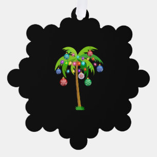 Palm Tree Weihnachtslicht Funny Beach Sommer Ornament Karte
