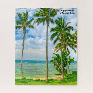 Palm Trees American Samoa.Christmas Greetings Jigs Puzzle