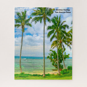 Palm Trees American Samoa.Christmas Greetings Jigs Puzzle