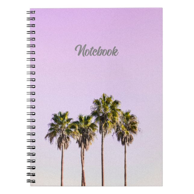 Palm Trees Art Print Spiral Foto Notebook Notizblock (Vorderseite)