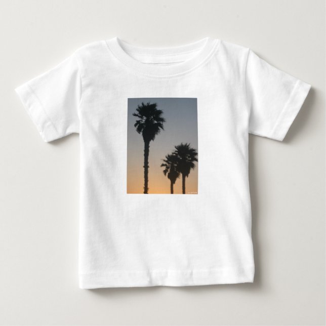 Palm Trees At Sunset Baby T-shirt (Vorderseite)