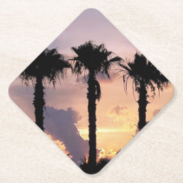 Palm Trees at Sunset Getränke-Untersetzer Untersetzer