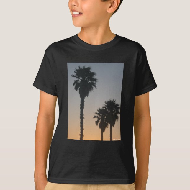 Palm Trees At Sunset T-Shirt (Vorderseite)