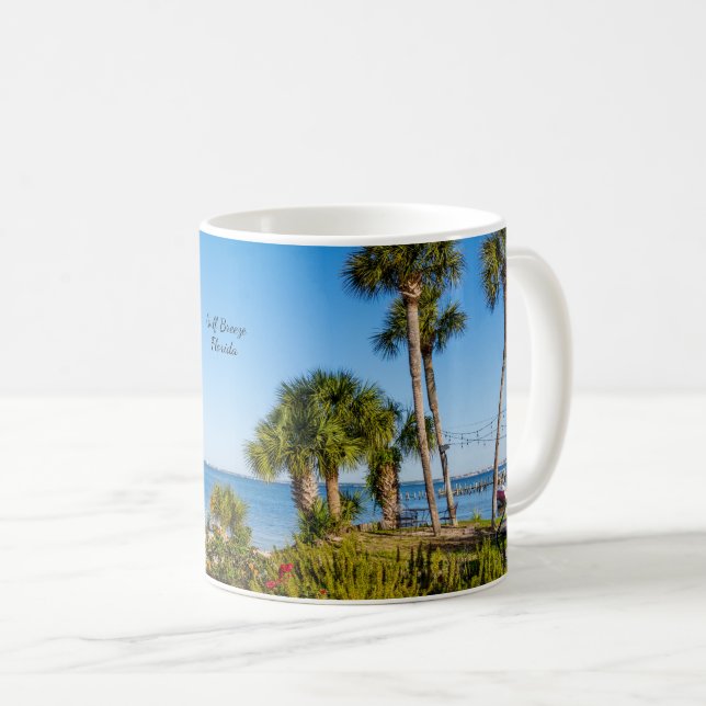 Palm Trees Bayside Morning Klassische Tasse (VorderseiteRechts)