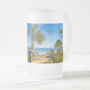 Palm Trees Bayside Morning Mattierte Bier Tasse
