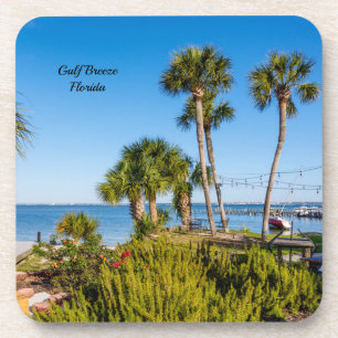Palm Trees Bayside Morning Untersetzer Set