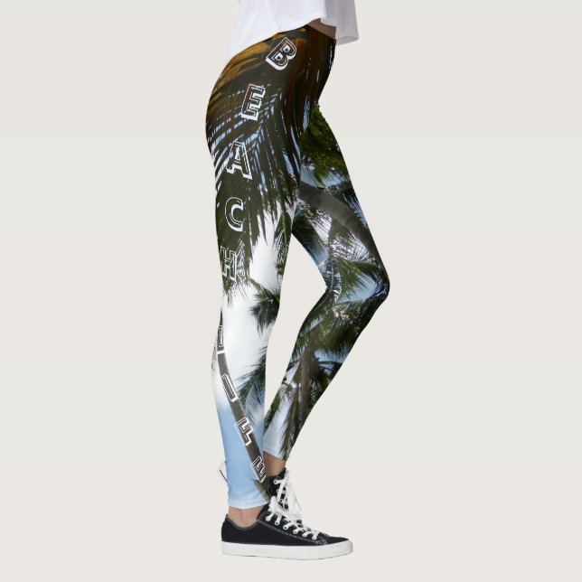 Palm Trees Beach Life Legende Leggings (Rechts)
