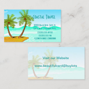 Palm Tree's Beach Template-Change Text Visitenkarte