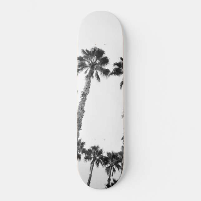 Palm Trees Black & White Vibes #3 #wall #decor Skateboard (Vorderseite)